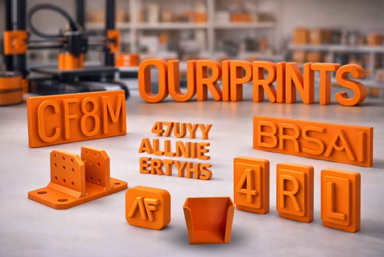 Case de letras e códigos para fundição industrial